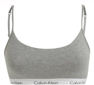 Šedá sportovní podprsenka Calvin Klein