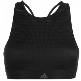 Černá síťovaná podprsenka adidas Halter