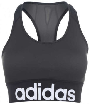 Šedá sportovní dámská podprsenka Adidas výprodej