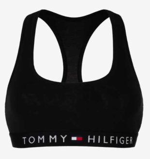 Černá sportovní bavlněná podprsenka Tommy Hilfiger