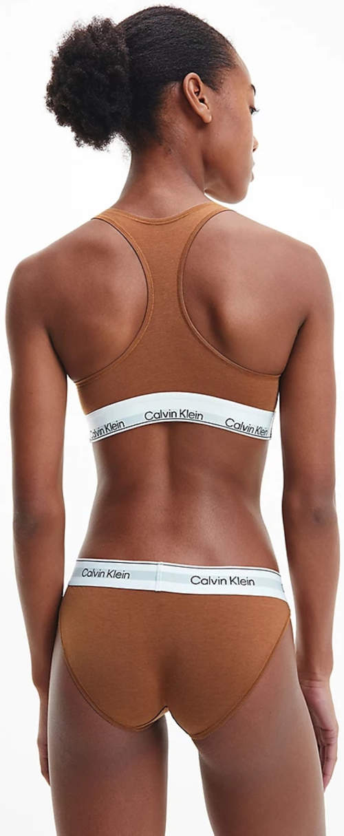 Hnědá podprsenka na cvičení Calvin Klein