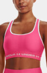 Růžová sportovní podprsenka do fitka Under Armour Crossback Mid Bra