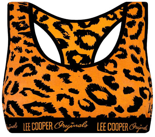 Levná dámská sportovní podprsenka Lee Cooper Basic leopardí vzor
